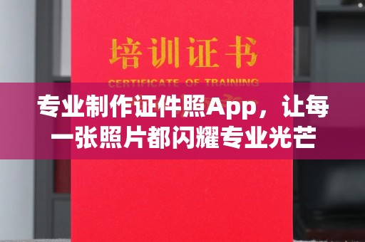 诏安专业制作证件照App，让每一张照片都闪耀专业光芒