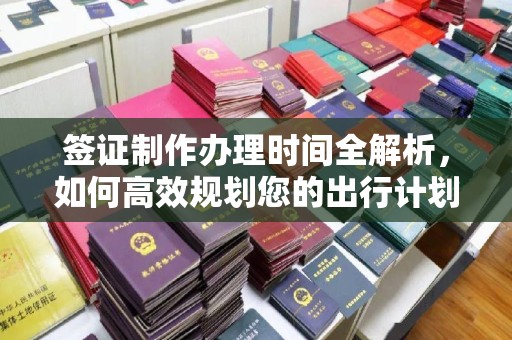 诏安签证制作办理时间全解析，如何高效规划您的出行计划