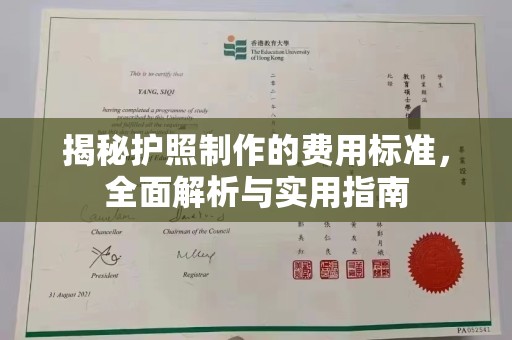 诏安揭秘护照制作的费用标准，全面解析与实用指南