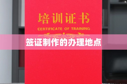 诏安签证制作的办理地点