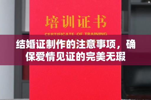 诏安结婚证制作的注意事项，确保爱情见证的完美无瑕