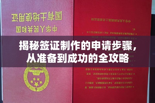 诏安揭秘签证制作的申请步骤，从准备到成功的全攻略