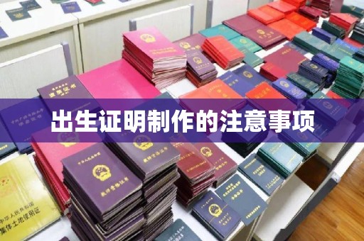 诏安出生证明制作的注意事项