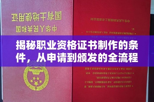 诏安揭秘职业资格证书制作的条件，从申请到颁发的全流程解析