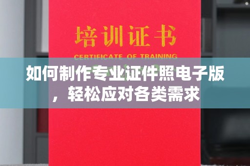诏安如何制作专业证件照电子版，轻松应对各类需求