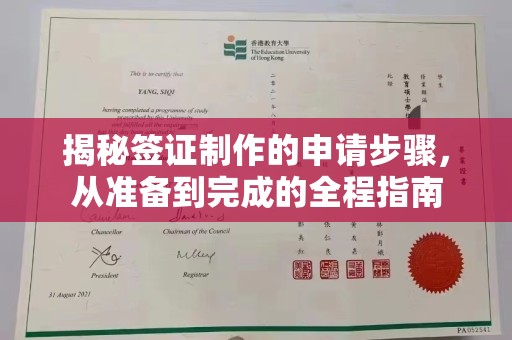 诏安揭秘签证制作的申请步骤，从准备到完成的全程指南