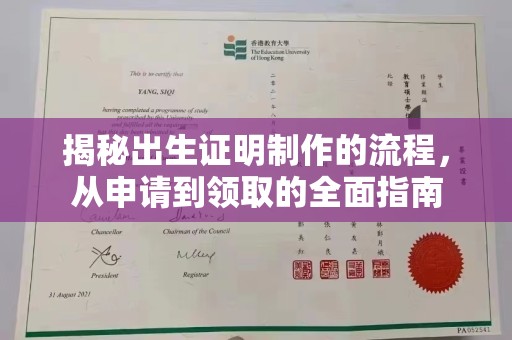 诏安揭秘出生证明制作的流程，从申请到领取的全面指南
