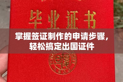 诏安掌握签证制作的申请步骤，轻松搞定出国证件